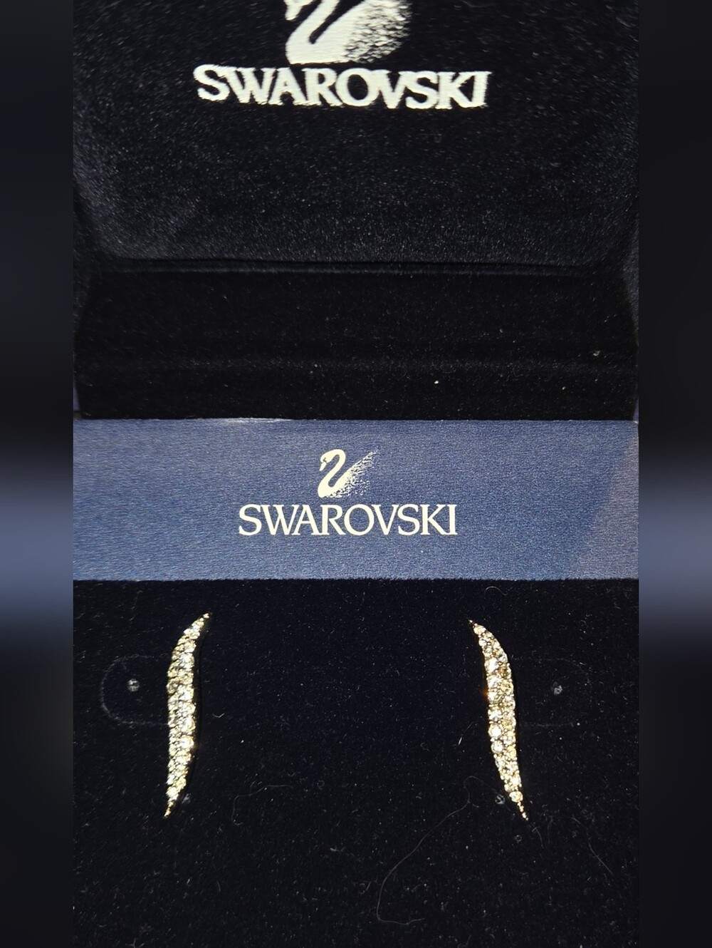 Swarovski Curved Crystal Drop Earrings